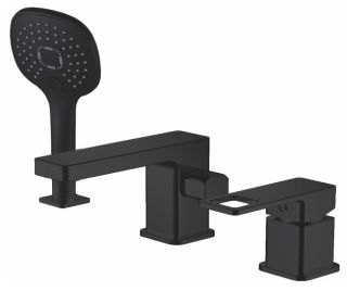 Смеситель на борт ванны Haiba HB80615-7 чёрный матовый